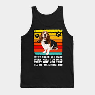 Hound Elegance Every Snack You Make for Fans of Basset Majesty Tank Top